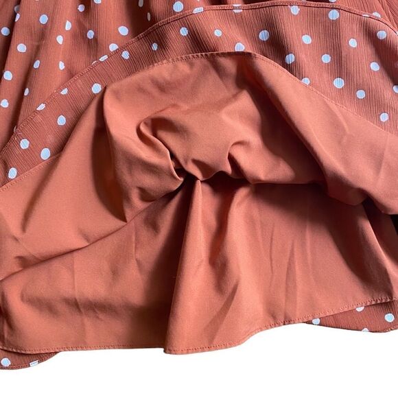 Madewell Smocked-Waist Mini Dress Inkspot Dots Large - Picture 6 of 6